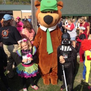 The kids and Yogi at Goodfield Illinois