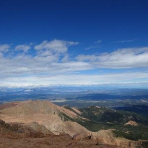 View from Pike's Peak near Colorado Springs.