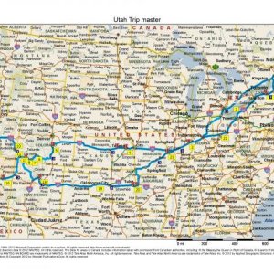 A map of our trip. I started and ended this map it in Brockville, Ontario. We live about 45 minutes from Brockville.