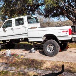 Replacing all the cab mounts at the ranch.