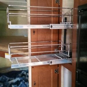 pantry rack full open