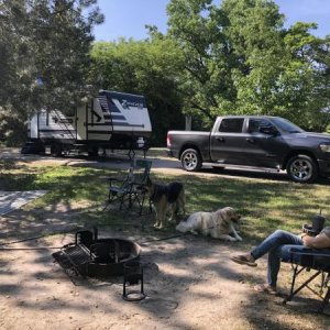 Took our Zinger out for the Memorial Day weekend. Spent four nights at Two Rivers State Recreation Area, Waterloo, NE. This was our first trip with wo