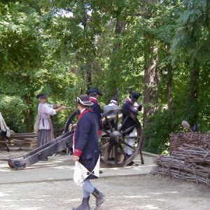 Firing the cannon at the Yorktown Victory Center