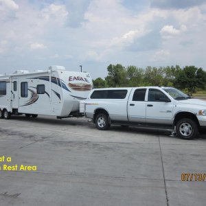 Our Unit at a Michigan Rest Area