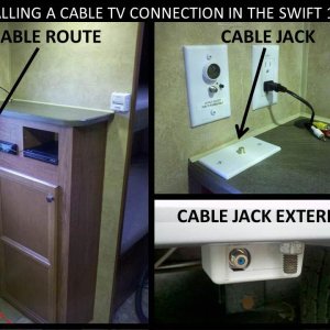 Installed a cable jack for the HDTV