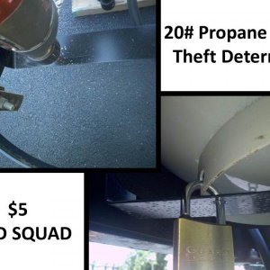 Added an inexpensive Propane Tank theft deterrent