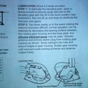 Lubricating the Winegard Antenna