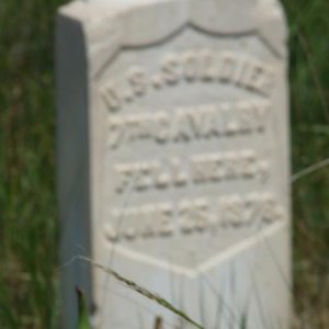 One of hundreds of marble headstones that marked the original burial site of the 268 fallen soldiers.  Years later the lost Indian lives were also hon