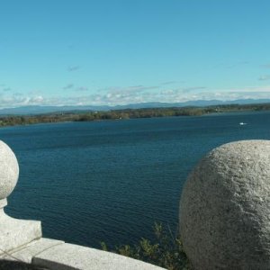 Picture of Lake Champlain from top of the light house, Crown Point campground