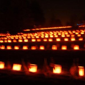 Remembrance night @ Gettysburg. There's about 30,000 of these lanterns in the cemetery. One on each grave and around the monuments