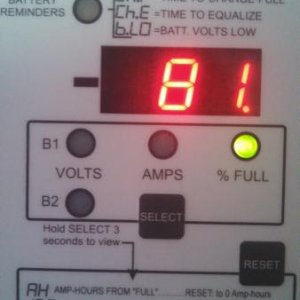 Volts, Amps in use & % of full (amp hours) are the three basic metrics you receive.  I prefer the amp hours % of full.  You can have the full voltage 