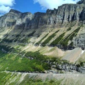 The Garden Wall
you can make out the road grade of "Going to the Sun Road" listed as a historic civil engineering landmark built in 1930 at the bottom