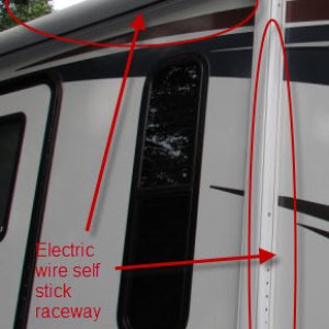 Solar Wire run   Self stick raceway