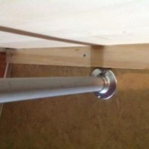 Wardrobe shelf bracket (outside trailer wall)