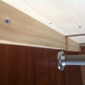 Wardrobe shelf bracket (bed side wall)