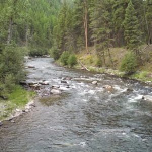 Rock Creek from the Welcome Creek Trail Head bridge