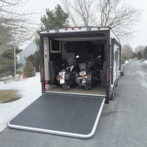 Loaded up ready for our first trip.