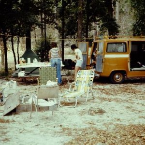 1974-61 Ford Econoline van (our first Motorhome!!) Picture taken at Coles Point, Va.