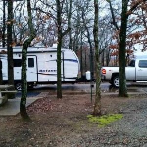 First day of Spring, first time camping in our new camper, first camp of 2015!  Dripping Springs State Park in OK