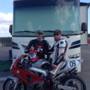 New Precept 29UM at NOLA Motorsports Park March 27-28, 2015 for the AHRMA race weekend.  I'm on left.