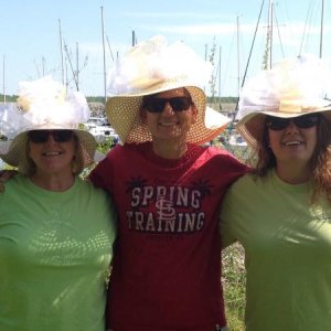 Ladies with their derby day hats