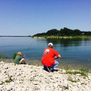 Fishing with my son.