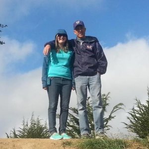 Mike and Melissa on a hike at KOA Half Moon Bay