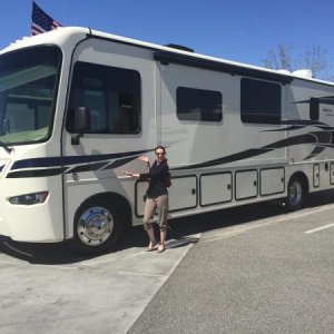 First day with new Precept- wife in front of her new toy.