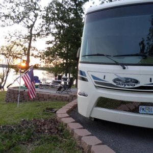 Sunset at Mill Creek Park, COE, Table Rock Lake, MO lot #47  May 2015