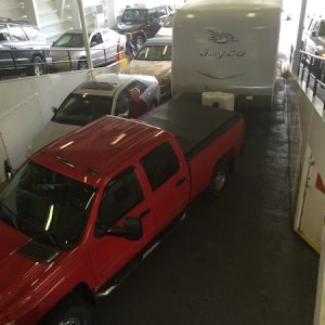 Rig loaded on the Ferry from Port Jefferson, NY (Long Island) to Bridgeport, CT.