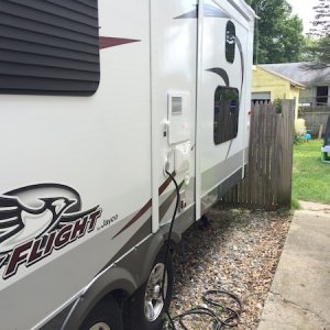 This is how close I need to dock to the garage at home, and the fence into the back yard.