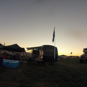 Music festival campsite