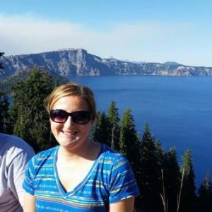 Awesome view of Crater Lake.  Worth the climb to
 8000 feet!