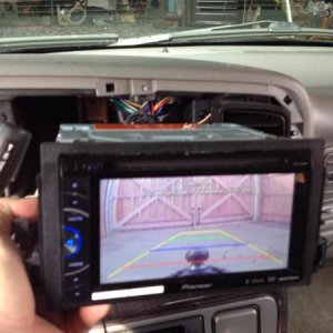 To keep my marriage a happy one and reduce any tension at the start and end of the trip I installed a backup camera. A quick $20 purchase on Amazon (r