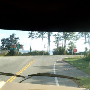 Oct.15. FL 65 at US 98.  1st glimpse of the Gulf on the Carrabelle, FL trip.