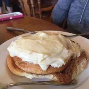 If you are in the area be sure to take a visit to Arcadia Mo. We stopped for lunch at the The Abbey Kitchen. The giant cinnamon roll was awesome. Big 