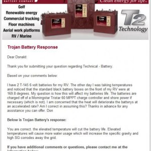 BATTERY   Trojan Battery Heat Response