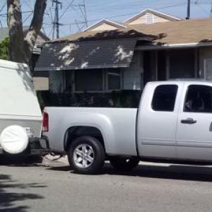 Before lift. New TV- 2013 GMC 1500 Sierra.