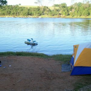 Old school camping before my Jayco. My Waverunner in the background.