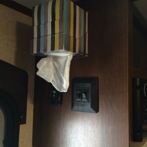 Simple tissue box holder keeps things tidy