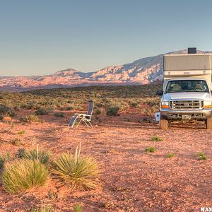 My campsite near 50-Mile Point, sunset