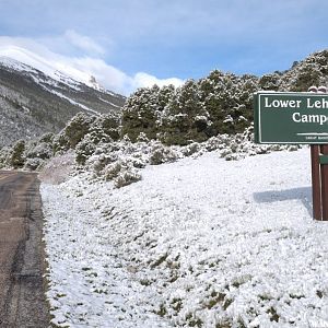 Snowy May at Lower Lehman Cr. CG