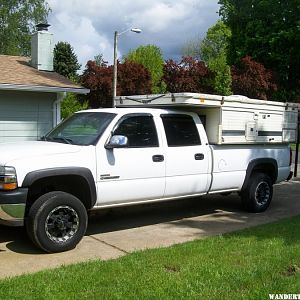 My new to me truck with my old camper