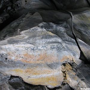 Pictographs in Symbol Bridge Cave