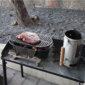 Birthday Flank Steak on the Lodge Hibachi