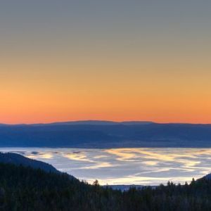 Goose Lake Sunset from Mount Bidwell