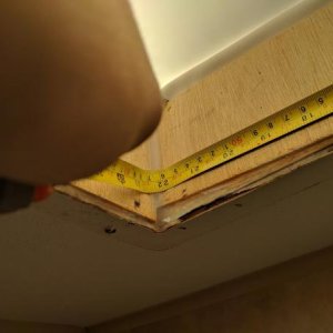 Measuring inside for skylight.