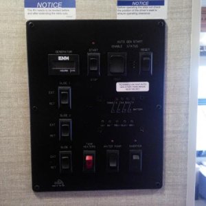 New power panel with lp gas level