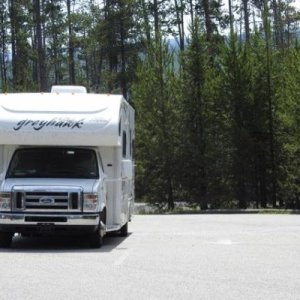 Harvey the RV takes a breather in Yellowstone