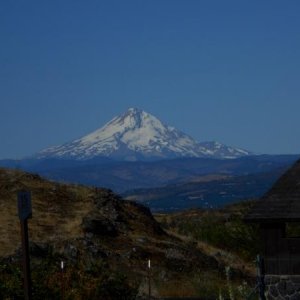 Oregon's Mt Hood from Horsethief Butte at Columbia Hills State Park, WA (also known as Horsethief Lake State Park)